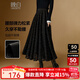 晚白【新品】黑色顯瘦網(wǎng)紗A字半身裙2025秋款法式通勤百搭長(cháng)裙 黑色 M