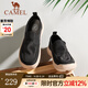 駱駝（CAMEL）男鞋新款懶人套腳鞋輕盈厚底潮流休閑一腳蹬男士布鞋 G13S391065黑色 40