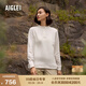 AIGLE艾高抓絨衣POLARTEC保暖耐磨休閑時(shí)尚半拉鏈上衣女 茉莉白 BI272 40 (170/92A)