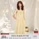 自巧【悅己·小白裙】小個(gè)子度假風(fēng)連衣裙女2025新款夏季白月光裙 暈染花 M （尺碼：4）