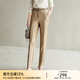 顏域女裝高腰寬松休閑長(cháng)褲女秋季2024新款復古顯瘦百搭小腳褲 杏色 M碼