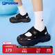 FILA FUSION斐樂(lè )潮牌女鞋硬糖涼鞋休閑厚底鞋運動(dòng)鞋 黑-BK 38