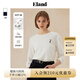 ELAND衣戀長袖T恤女彈力圓領(lǐng)刺繡圖案打底衫2025秋季新款 象牙白/白色(39)Ivory L 170