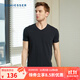 舒雅（Schiesser） 德國舒雅男士基礎打底舒美棉V領(lǐng)短袖打底衣【2件裝】E5/20029M 寶藍7800 2XL