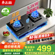 志高（CHIGO）國補家用燃氣灶雙灶臺嵌兩用一級能效5.2kW大火力天然氣灶具嵌入式猛火灶爐具 國家補貼20% D09