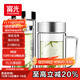 富光 320ML+320ML雙層多用泡茶杯 耐熱玻璃杯帶把水杯子（2只裝）