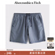 ABERCROMBIE & FITCH【澤西風(fēng)短褲】男裝25夏季美式寬松直筒松緊腰短褲KI128-5072 藍色 M (180/80A)