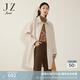 玖姿（JUZUI）羊毛雙面呢大衣女裝冬款外套 米白 L