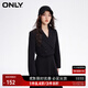 ONLY秋季時(shí)尚簡(jiǎn)約翻領(lǐng)直筒短款西裝牛仔外套女|124155001 J19 黑牛仔 160/80A/S