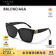 BALENCIAGA巴黎世家開(kāi)云眼鏡經(jīng)典方圓框防曬遮陽(yáng)太陽(yáng)鏡墨鏡男女BB0102SA-001