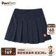 PawinPaw小熊童裝春秋季女童短裙學(xué)院風(fēng)百褶裙半身裙 藏青色/59 140