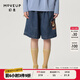 幻走（MOVEUP）2024春季新款.FUN系列抽繩趣味繡花設計師牛仔短褲女 牛仔藍 M