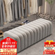 哈駱頓（HALODN）凳子長(cháng)條凳床尾凳商用換鞋凳化妝凳休閑腳踏沙發(fā)邊長(cháng)條凳休閑凳子 淺灰色（免安裝打開(kāi)即用） 長(cháng)60*寬40*高40【京速發(fā)】