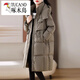 啄木鳥(niǎo)（TUCANO）羽絨棉服女冬季中長(cháng)款2025新款韓版時(shí)尚氣質(zhì)加厚棉襖過(guò)膝連帽外套 茶綠色 XL 【建議115-130斤】