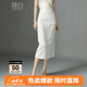 晚白【新品】秋款時(shí)尚簡(jiǎn)約氣質(zhì)半裙休閑百搭通勤OL半身裙 白色 L
