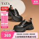 他她TATA厚底小皮鞋女松糕底單鞋女春季制服鞋JK鞋 黑色 37