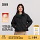森馬（Semir）羽絨服女冬季薄款90絨子防潑水防風(fēng)寬松千鳥(niǎo)格立領(lǐng)設計感外套 黑色（灰鴨絨）90001 M