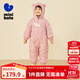 迷你巴拉巴拉男童女童羽絨服連體衣冬季寶寶時(shí)尚潮流萌趣動(dòng)物衣服 粉紅60033 90 cm