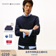 TOMMY HILFIGER【李治廷同款】25新款秋冬男裝絲混紡圓領(lǐng)針織衫 藏青色DW5 M （推薦：135-150斤）