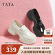 他她TATA小海浪休閑厚底樂(lè )福鞋女鞋子小皮鞋 黑色 37