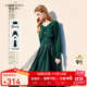 秋水伊人法式優(yōu)雅連衣裙套裝秋新款女裝針織衫吊帶裙兩件套 灰綠 L