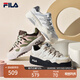 FILA 斐樂(lè )官方女鞋ROSETTA摩登板鞋斑斕鞋運動(dòng)鞋休閑鞋 奶白/杏仁奶白-GA 37.5