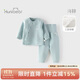 歡喜小熊嬰兒衣服寶寶冬季內(nèi)衣套裝兒童睡衣秋冬三層保暖純棉護(hù)肚高腰套