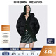 UR2025冬季新款女裝氣質(zhì)絎縫連帽羽絨服UWM150029+ 黑色 M