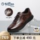 金利來男鞋休閑皮鞋透氣沖孔鞋復(fù)古商務(wù)鞋G550330639CCD棕色42