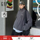 GAP女裝2025秋季新款刺繡logo搖粒絨寬松拉鏈立領(lǐng)外套保暖829622 灰色 L (170/92A) 亞洲尺碼