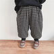 葉余童裝2024加絨加厚格子長(cháng)褲男女童蘿卜褲百搭哈倫褲潮 黑色 加絨哈倫褲褲子 均碼 5000件起批