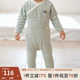 OAK FAMILY新品秋冬蓄熱嬰幼兒爬服兒童長(cháng)袖包屁衣高腰護肚褲保暖套裝 湖水綠-護肚褲 90cm
