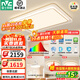 雷士（NVC）LED吸頂燈小白燈客廳燈大廳臥室燈輕奢風(fēng)全屋適老燈具燈飾-簡(jiǎn)芒 【兩室兩廳】搭遙控風(fēng)扇