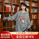 森女部落原創(chuàng  )高級灰毛衣連帽閨蜜裝可愛(ài)小熊新款秋冬女裝 灰色（單件） S