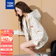 唐獅（TonLion）2024女連帽印花長(cháng)袖外套 米白 M 