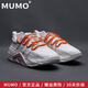 牧末（MUMO）品牌運動(dòng)厚底老爹鞋男增高男鞋透氣鞋子男百搭休閑皮鞋男 白色平底款 40 標準皮鞋尺碼