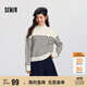 森馬（Semir）森柔|地理系列毛衣女冬季半高領(lǐng)刺繡條紋衫101724107022