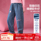 ASK JUNIOR兒童女童褲子2025秋季柔軟舒適牛仔褲可愛(ài)小貓蘿卜褲 藍色 160