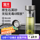 富光玻璃杯茶水分離泡茶杯子高硼硅雙層玻璃水杯大容量流光銀400ml