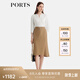 PORTS寶姿女裝2025春夏新款黑色半身裙ALQ8S005UFQ043 駝色 4