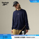 Reebok銳步官方24年新款男女同款復(fù)古舒適撞色LOGO休閑套頭衛(wèi)衣 24FRM305UGN2 XL