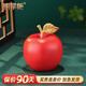 銅掌柜全銅蘋(píng)果擺件吉祥蘋(píng)果家居桌面裝飾品仿真平安果新年禮物 全銅彩繪《大蘋(píng)果》紅色
