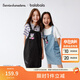 巴拉巴拉女童裙子兒童背帶裙2025夏裝【庫洛米商場(chǎng)同款】牛仔假兩件連衣裙 牛仔淺藍88101 130