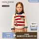 Teenie Weenie小熊童裝25新款秋冬男女寶寶可愛(ài)條紋套頭毛衣 紅色 100cm