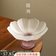 陶羽玻璃高足蓮花茶點(diǎn)盤(pán)琉璃果盤(pán)家用茶幾客廳中式簡(jiǎn)約水果盤(pán)糕點(diǎn)盤(pán) 玻璃蓮花茶點(diǎn)盤(pán)-葡萄紫