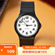 卡西歐（CASIO）小黑表男女表中性學(xué)生公務(wù)員考試中高考可用石英表MQ-24-7B2