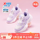 特步（XTEP）童鞋女童休閑鞋小童側面珍珠風(fēng)格旋鈕扣運動(dòng)鞋 雪青紫/經(jīng)典白 32
