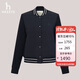 哈吉斯（HAZZYS）女裝 簡(jiǎn)約棒球型夾克外套ASVSU0BDX01 藏青色NV 160/84A38