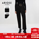 艾諾絲雅詩(shī)【商場(chǎng)同款】冬裝新品黑色簡(jiǎn)約顯瘦哈倫褲長(cháng)褲女11013003 黑色 M