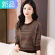 妃奧絨【撤柜精品】秋冬季薄款圓領(lǐng)針織衫女生洋氣毛衣打底衫寬松短款  咖啡 M